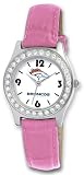 NFL Women's BO20009 Denver Broncos Game Day Dazzler Pink Leather Watch