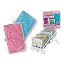 Metro Mini Glitz Metallic Checkered Metropolitan Designer Credit Card Case Wallet