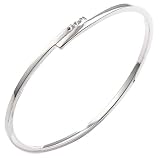 White Ice - Sterling Silver Bracelet with 3 Diamonds
