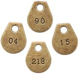 Blue Moon Madame Delphine-Feets Metal Charms, Luggage Tags, Oxidized Brass, 4/Pkg