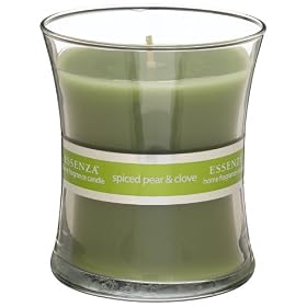 Essenza Hour Glass Candle Spiced Pear and Clove, 10-Ounce Candles by Essenza