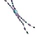 Sterling Liquid Silver, Turquoise & Amethyst Bead Necklace
