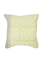 ICONS CORNER Cojín Artesanal (Verde / Blanco)
