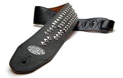 Black 'Extra Long Series' Faux Leather Guitar Strap for Electric/Acoustic/Bass Guitar
