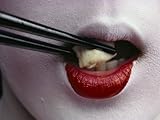 IMAGE OF Close View of a Geisha Eating Tofu with Chopsticks Stretched Canvas Poster Print by Chris Johns, 24x32