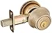 Kwikset 660 Deadbolt Deadbolt Lock, Antique Brass Round Exterior Keyed Front Entry Door, Pick Resistant SmartKey Rekey Security, Single Cylinder Dead Bolt, with Microban Protection