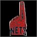 New Jersey Nets Hats : New Jersey Nets #1 Fan Pin