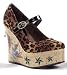 PH475-Kat, 4.5" Cork Wedge, Leopard, Women's US Size 9