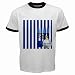 Men's Customized CLIPART GRAPHIC HANUKKAH HOLIDAY 100% Cotton White Ringer T-shirt