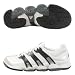 adidas Men's Carbonstabil Indoor Court Shoe,White/Black/Chrome,10 M US