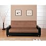 Adjustable Futon Sofa Bed with Storage - Light Brown Oak