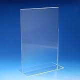Produkt-Bild: VITAdisplays&reg; T-Werbeaufsteller / T-St&auml;nder / Tischaufsteller / Acryl-Aufsteller, DIN A4 (21&times;29,7cm), Transparent (NE-380)