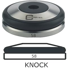 Tamper Unterteil Flat Knock aus Edelstahl 58 mit Gummiring