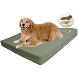 Extra Large Therapeutic Waterproof Memory Foam Dog Pet Bed 40"x35"X4" with Durable Canvas Cover