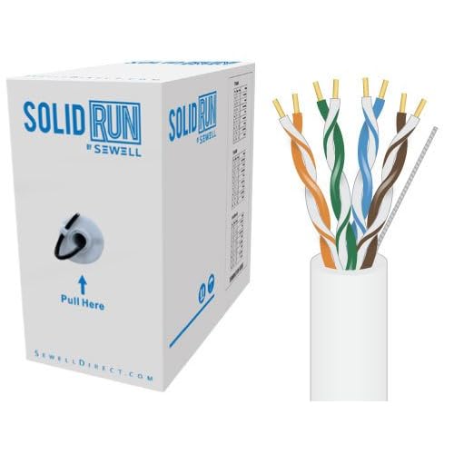 SolidRun Cat6 Cable, UTP, CM, WhitePVC jacket, 250 ft.