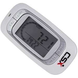 CSX Walking 3D Pedometer with Clip and Strap & Free eBook - Accurate Step Counter, Distance Miles and Km, Calorie Counter, Daily Target Progress Monitor, 7 Day Memory, Exercise Time - White - with Tri-Axis Stepometer Technology