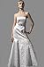 Strapless Silver Brocade Dresses by Jessica McClintock