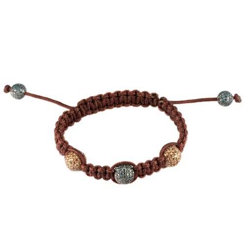 Kipitok Blue Chocolate Diamond Macrame Bracelet 