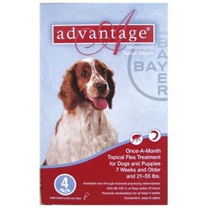Advantage Flea Drops For Dogs 21-55 lbs.