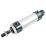 uxcell エアシリンダ MAL25x25mm ダブルアクションタイプ バッファスペーサー圧縮ガス