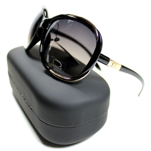 DG53 C1 DG Eyewear Elegant Vintage Women's Sunglasses with Protective Hard Case
