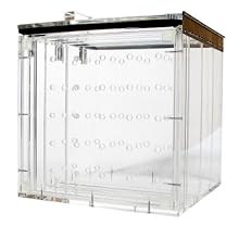 Nalgene 5317 Acrylic Desiccator Cabinet with Stainless Steel Latches and Hinge, 305mm Width x 178mm Height x 305mm Depth, Two Shelves