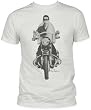 Roy Orbison Motorcycle With Autograph Fitted Jersey T-shirt