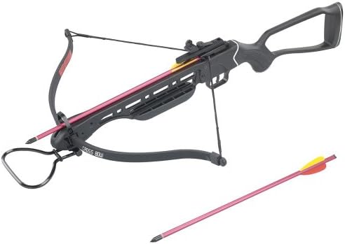 Wizard Archery 150 lbs Hunting Crossbow w/ 4x20 Scope, 8 Arrows and Rope Cocking Device