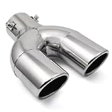 304 Stainless Steel 2.5 Inch Single Inlet To 2 Inch Outlet Double Dual Tailpipe... by Astra Security