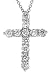 18k White Gold Diamond Cross Pendant (0.78 cttw, E-F Color, VS1-VS2 Clarity), 16