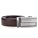 Vbiger Men's Leather Belt Sliding Buckle 35mm Ratchet Belt Black (42