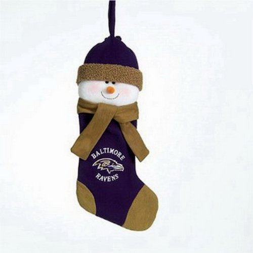 BALTIMORE RAVENS Christmas Holiday Stocking In Team Colors and Team Logo - (Measures 22