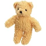 Zanies 8-1/2-Inch Berber Fleece Bears Dog Toy, Yellow