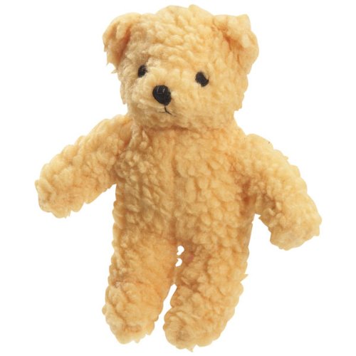 Zanies 8-1/2-Inch Berber Fleece Bears Dog Toy, Yellow