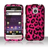 Rubberized Pink Black Leopard Snap on Design Case Hard Case Skin Cover Face ....