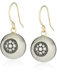 Mizuki Silver and Gold Diamond Evil Eye Ball Earrings
