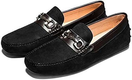 ZCTOP Casual rubber driving oxford city leather board Mocassins classic loafers Italian design men shoes Black 9 D(M) US