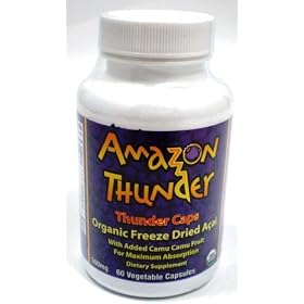 Organic Acai Berry Capsules with Camu Camu - By Amazon Thunder - 60 Capsules - Powerful Antioxidant