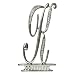 Ivy Lane Design Monogram Crystal Cake Top Letter K, Silver, 3-Inch