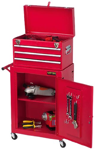 Werkzeugwagen 46x28x90cm 2tlg. fahrbar rot Metall Werkzeugtrolley Werkzeugwagen 46x28x90cm 2tlg. fahrbar rot Metall Werkzeugtrolley