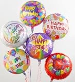 Flowers - Air-Rangement-Half Dozen Mylar Balloons - Happy Birthday
