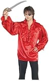 Red Satin Pirate Costume Shirt (Great for Renaissance, Royalty and More!) - Sword not included