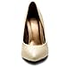 Ollio Women's Shoe Metalic High Heeled Snake Skin Dress Pump