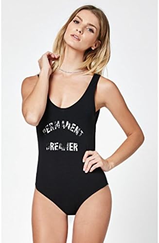 La Hearts Womens Graphic Low Back Bodysuit