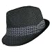 41ZhCB6OvUL. AA75  SOHO BLACK TOYO WEAVE STRAW WIDE HAT BAND FEDORA HAT