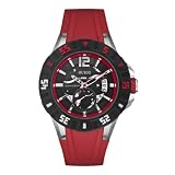 Guess Herren-Armbanduhr XL Magnum Analog Quarz Sili