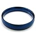 KONOV Mens Womens Stainless Steel Ring, 4mm, Comfort Fit Band, Blue