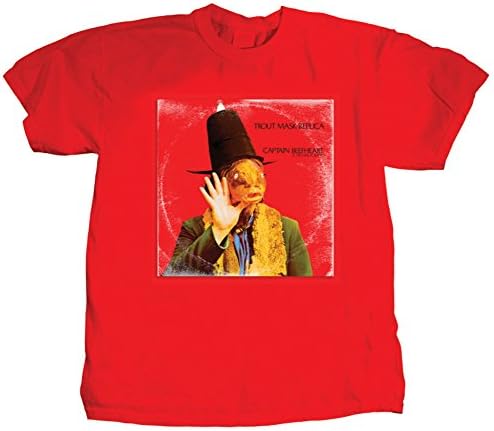 Captain Beefheart Men's Capt. Beefheart Trout Mask Replica T-Shirt Red