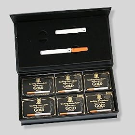 Electronic Cigarette Gold Edition Starter Kit by Smoking Everywhere ----- Includes 20 Refill Cartridges (High, Medium, Low, & Non Nicotine)