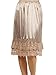 Melody Women's Extra Long Ivory Extender Slip Black Mocha Ivory